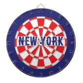 stijl New York White Navy en Red Dartbord (Voorkant)