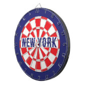  stijl New York White Navy en Red Dartbord (Voorkant Rechts)