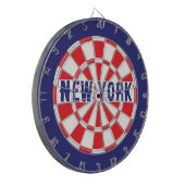  stijl New York White Navy en Red Dartbord (Voorkant Links)