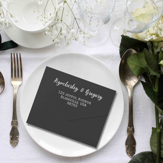 Stijl Niagara Herfsten Zwart Wit E-mail All In One Uitnodiging