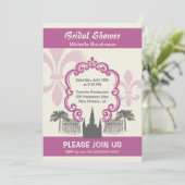  stijl Nieuw Orleans Vrijgezellenfeest Roze Kaart (Staand voorkant)