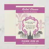  stijl Nieuw Orleans Vrijgezellenfeest Roze Kaart (Voorkant / Achterkant)