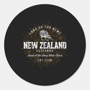 Stijl Nieuw-Zeeland Ronde Sticker