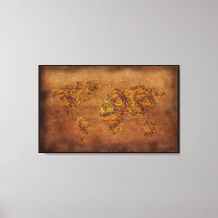 -stijl Nieuwe Wereldkaart Art Print