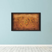 -stijl Nieuwe Wereldkaart Art Print (Insitu (Houten vloer))