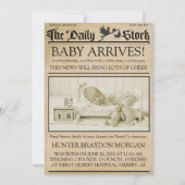  stijl Nieuwsbrief Geboorteaankondiging Kaart (Voorkant)