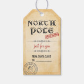  stijl Noordpool kerst Cadeaulabel (Voorkant)