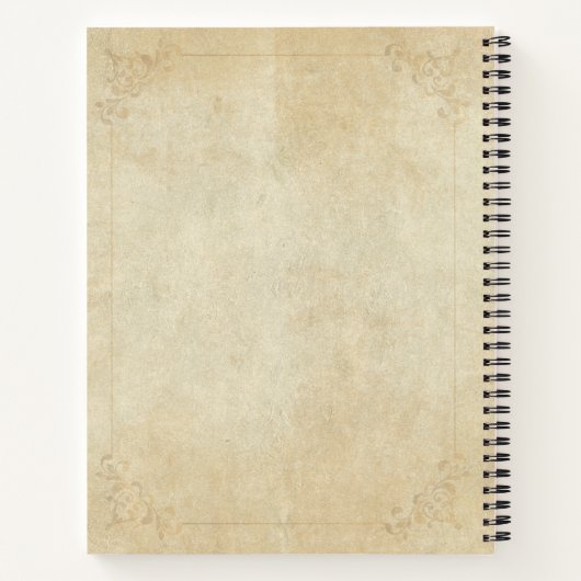  stijl Notitieboek met Roos Mousseuse Design (Achterkant)