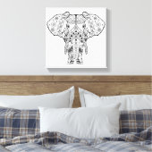Stijl Olifant 6 Canvas Afdruk (Insitu (Slaapkamer))