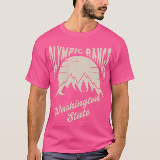  stijl Olympic Mountain Range T-shirt (Voorkant)