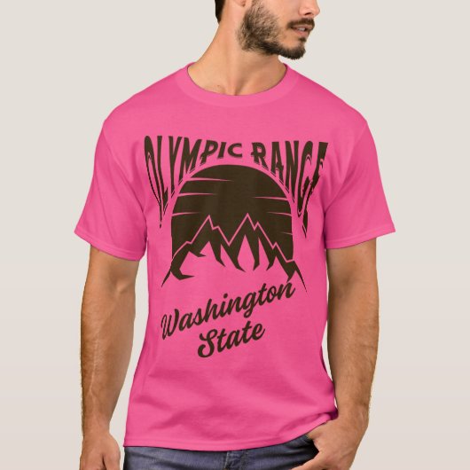  stijl Olympic Mountain Range T-shirt (Voorkant)