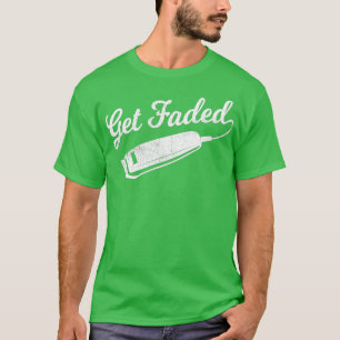 Stijl  Onderdruk Barber krijgt Faded Scriptai T-shirt