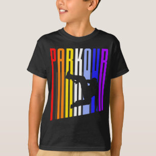  stijl Onderdruk Parkour Retro Silhouette T-shirt