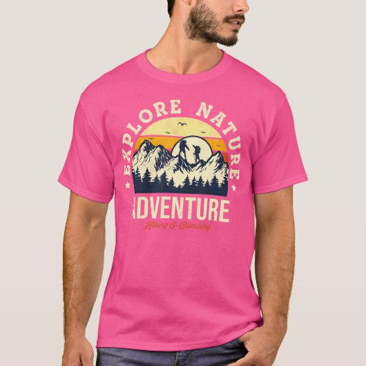  stijl Ontdek Natuur Avontuur Wandelen CLI T-shirt (Voorkant)