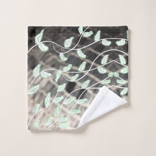 Stijl ontworpen blad handdoek set (Wasdoekje)
