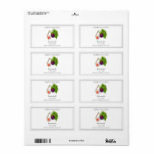  stijl Op witte Jam rechthoekig jar Etiket (Full Sheet)