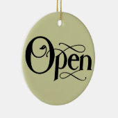  stijl Open Gesloten teken Keramisch Ornament (Rechts)