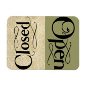 Stijl Open Gesloten teken Magneet (Horizontaal)