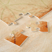 stijl Oranje Lily Flower Floral Puzzel Legpuzzel (Zijkant)