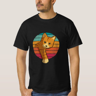  stijl Oranje tablet Cat Silhouette Cat Love T-shirt