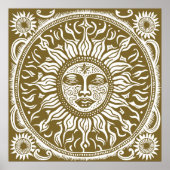  stijl ornamentale zon decoratie (Voorkant)