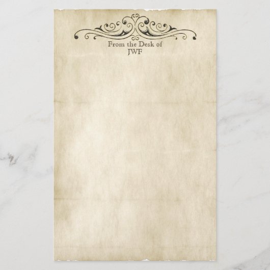  Stijl Oud Gepersonaliseerd Monogram Briefpapier (Voorkant)