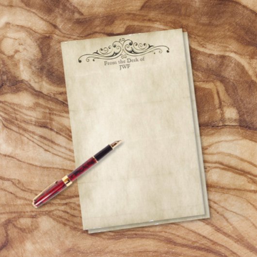 Stijl Oud Gepersonaliseerd Monogram Briefpapier