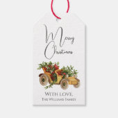  stijl Oude auto Mistletoe Kerst Cadeaulabel (Voorkant)