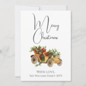  stijl Oude auto Mistletoe Kerst Feestdagenkaart (Voorkant)
