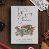 stijl Oude auto, pretkerst Feestdagenkaart