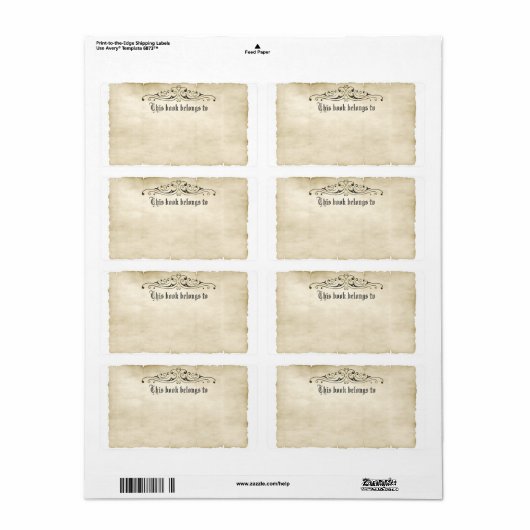 Stijl Oude Gedeelte voegt het Etiket van de Jouw (Full Sheet)