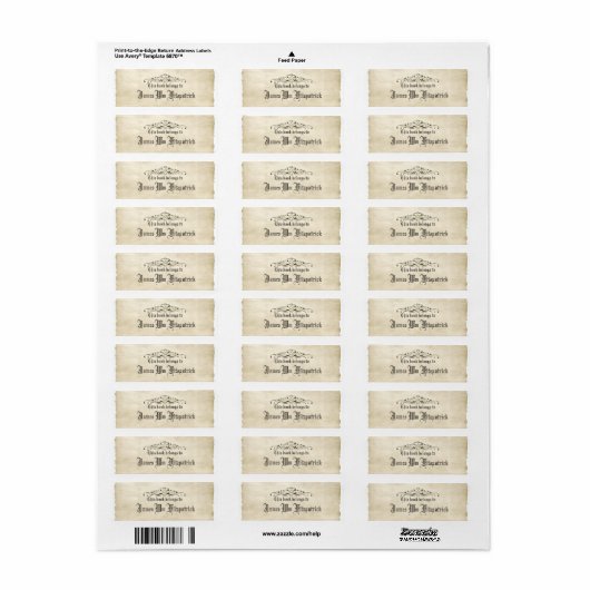  Stijl Oude Geperkamde met het Etiket van het Boek (Full Sheet)