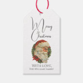  stijl Oude kerstkerstman Cadeaulabel (Voorkant)