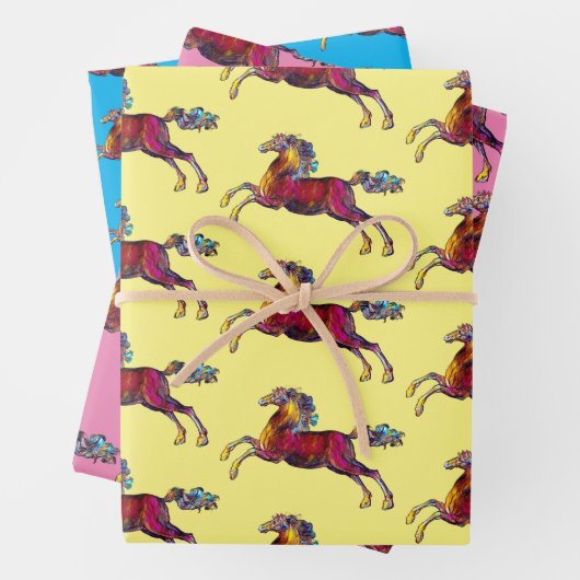 stijl Paard Art Wrapping Craft Paper (In situ)