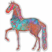  stijl paardenkunst uitgesneden Sticker (Voorkant)