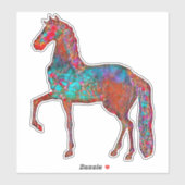  stijl paardenkunst uitgesneden Sticker (Vel)