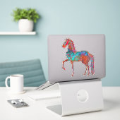 stijl paardenkunst uitgesneden Sticker (Laptop op bureau)