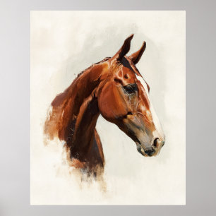 stijl paardenolie schilderij poster