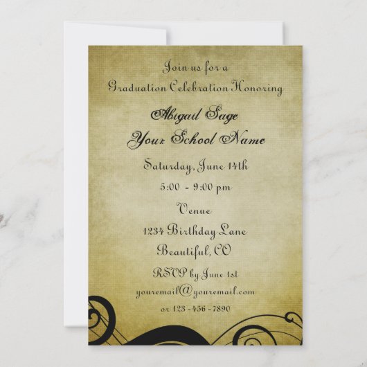  Stijl Paardenspringen Afstuderen Uitnodiging (Achterkant)