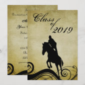  Stijl Paardenspringen Afstuderen Uitnodiging (Voorkant / Achterkant)
