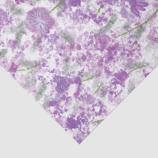 stijl Paarse lavendel bloemenveld Tissuepapier (Detail)