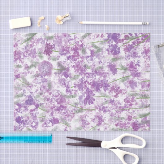 stijl Paarse lavendel bloemenveld Tissuepapier (Craft)