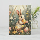  stijl paaskonijn Kaart (Staand voorkant)
