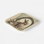  stijl Paaslente Bunny Napkins Papieren Bordje (Gebogen)