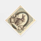  stijl paaslentes servet (Hoek)