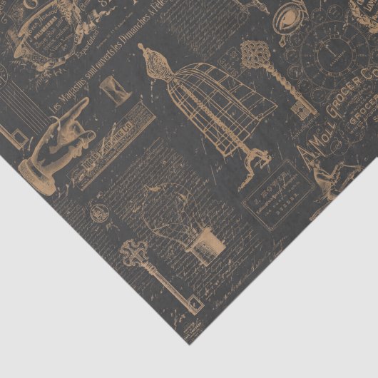 stijl Parijs | Oud script | Ontkoppeling Tissuepapier (Detail)