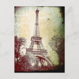 stijl Paris Post Card, de Eiffel Tower Briefkaart