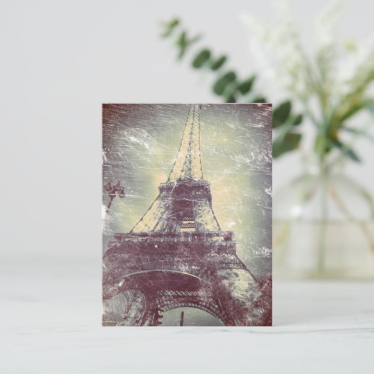  stijl Paris Post Card, de Eiffel Tower Briefkaart (Staand voorkant)