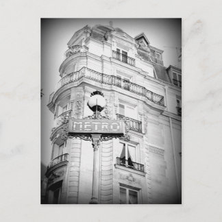  stijl Paris Post Card, metrobord Briefkaart