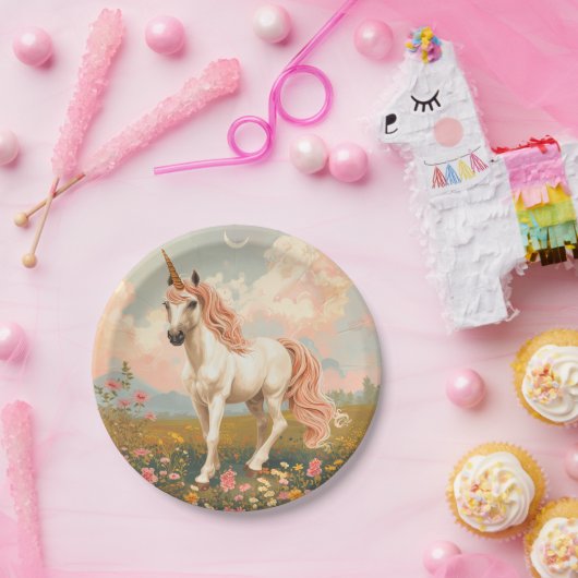 -stijl pastel eenhoorn papier Borden Papieren Bordje (Feest)